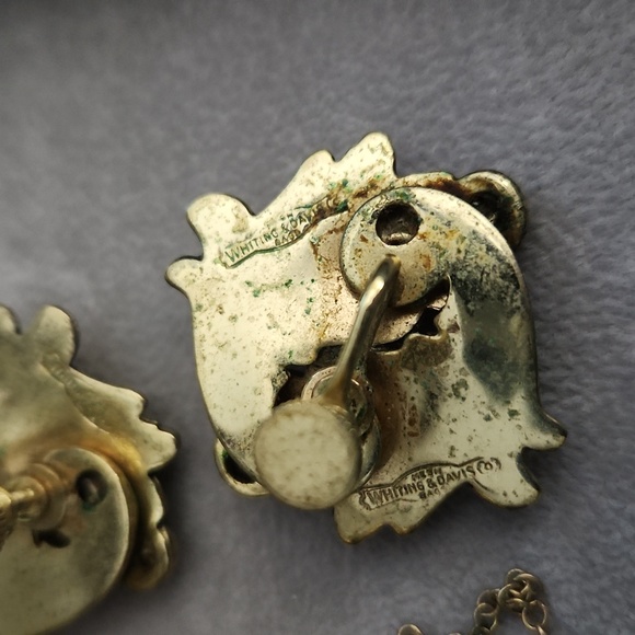 WHITING & DAVIS Bracelet and matching clip on screw bk earrings - Picture 5 of 12